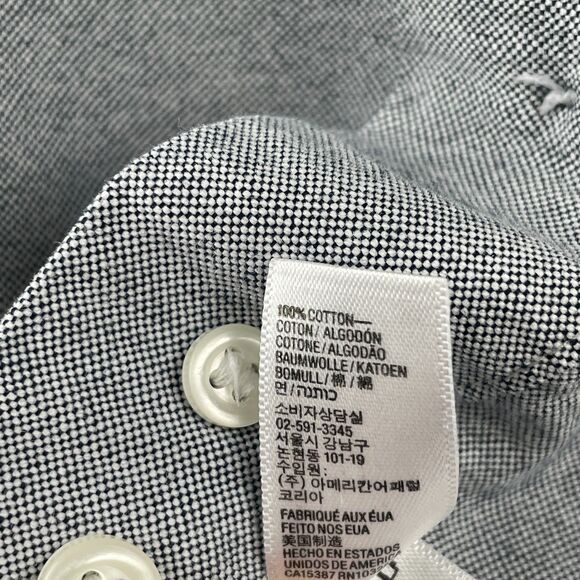 American Apparel Shirt Mens M Gray Oxford Button Down Long Sleeve USA Classic - Picture 11 of 12